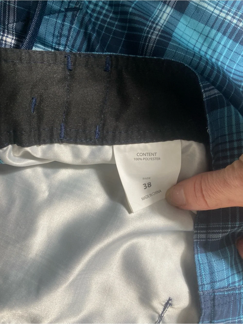 O'Neill Men's Blue Plaid Board Shorts